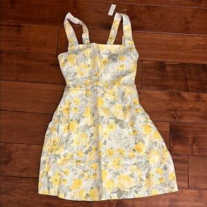 Hollister linen-blend structured mini dress